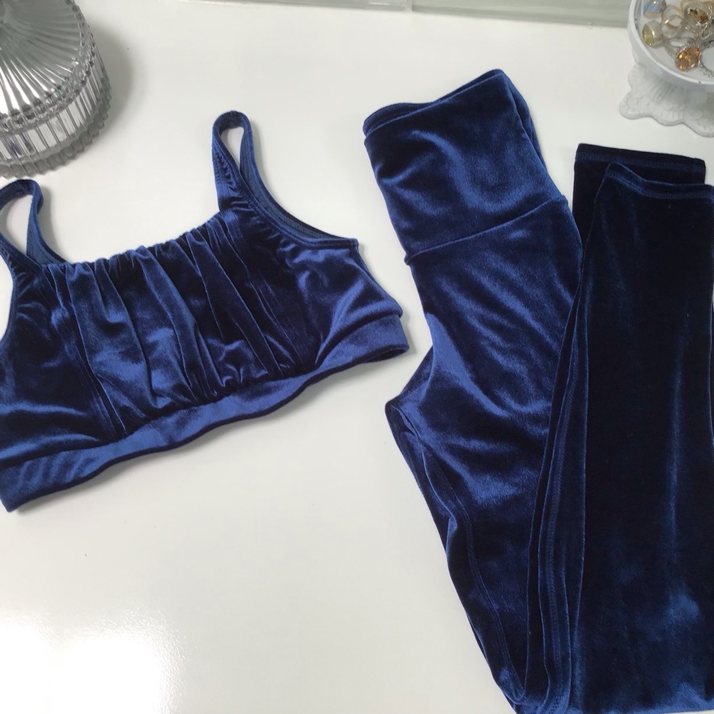 Honeycut Dancewear “Velveeta” Navy Dance Set S EUC